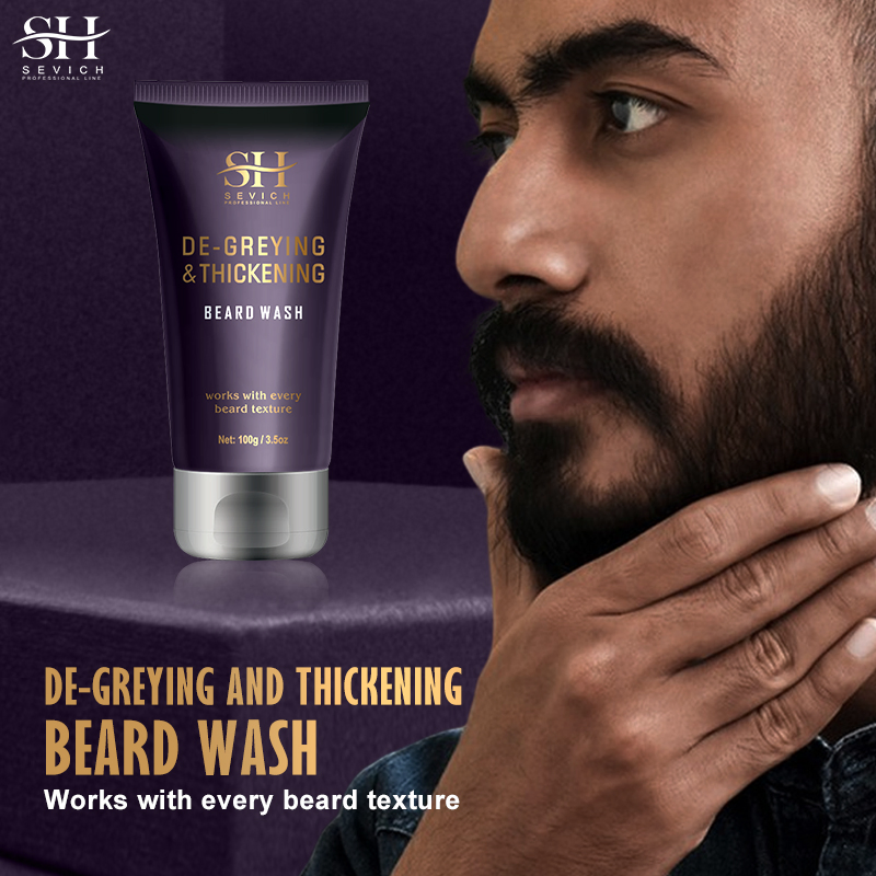 Mens Hair Dye Black Shampoo Gradual Gray Darkening Beard Wash
