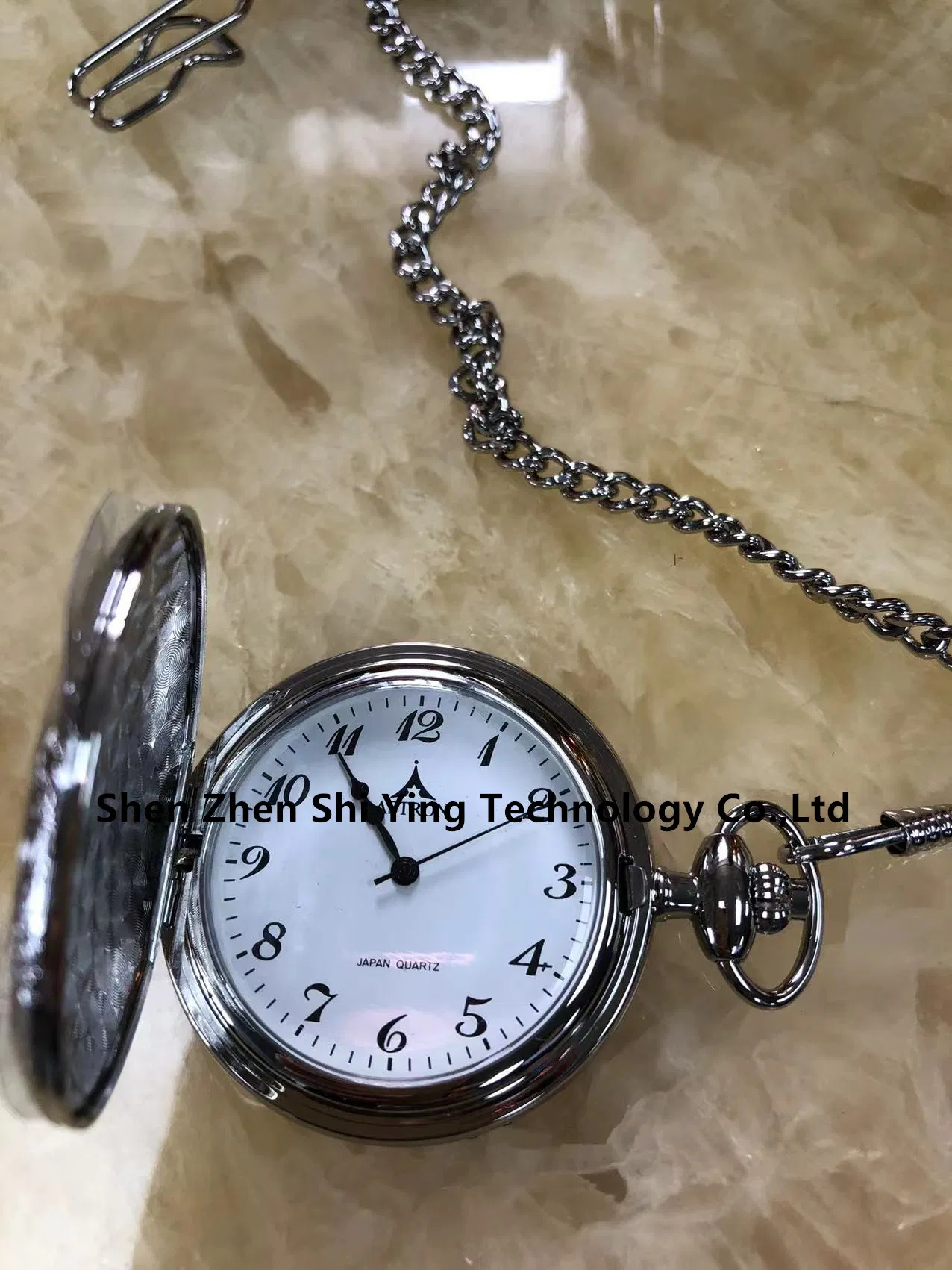 Custom Logo Quality Brass Railroad Train Pocket Watch with Japanese Movement