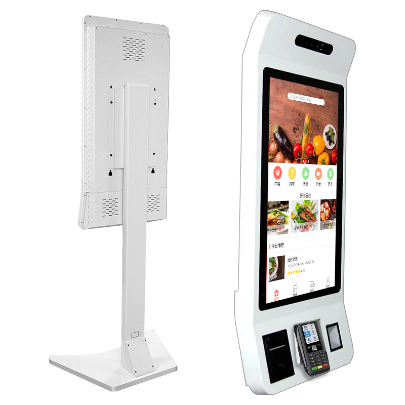 21.5 Inch Self Service Touch Screen Bill Payment Kiosk Self Pay Machine Barcode Scanner Kiosk for Chain Stores / Restaurants/ Fast Food Stores