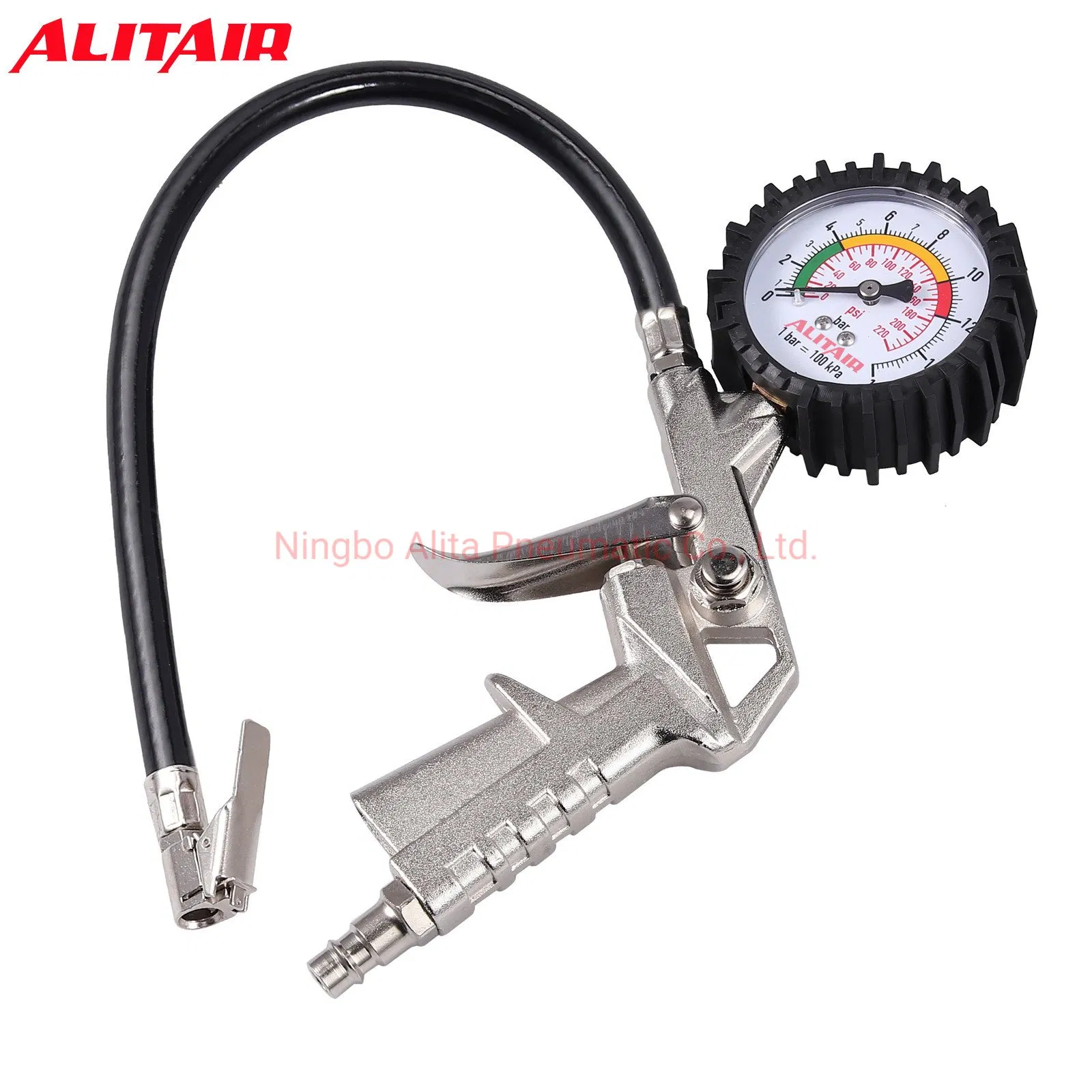 Профессиональный пневматический краскопульт Ningbo Alitair с манометром