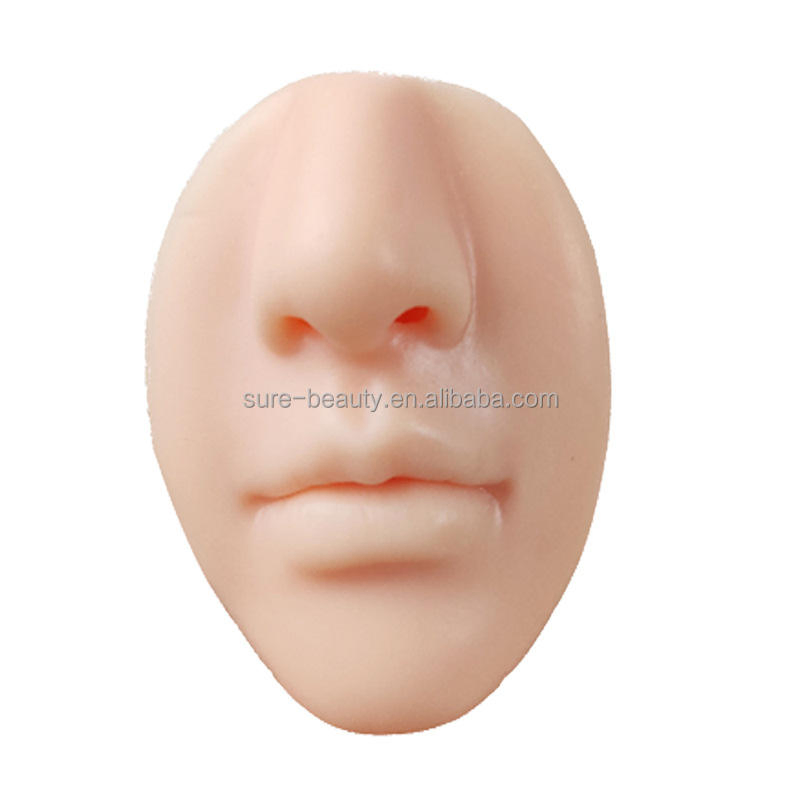 Silicone Mouth Nose Model Professional Practice Piercing Tools Nasal Ring Nose Stud Display Model Tools Reusable Body Jewelry