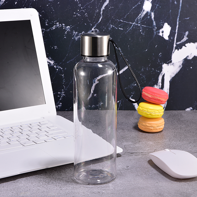 550ml Single Wall as Plastic Drinking Water Bottle with Carrying Belt