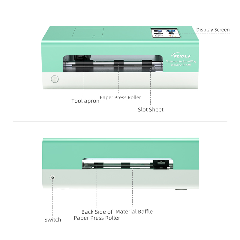 Машина для резки гидрогелевых плёнок Tuoli с логотипом