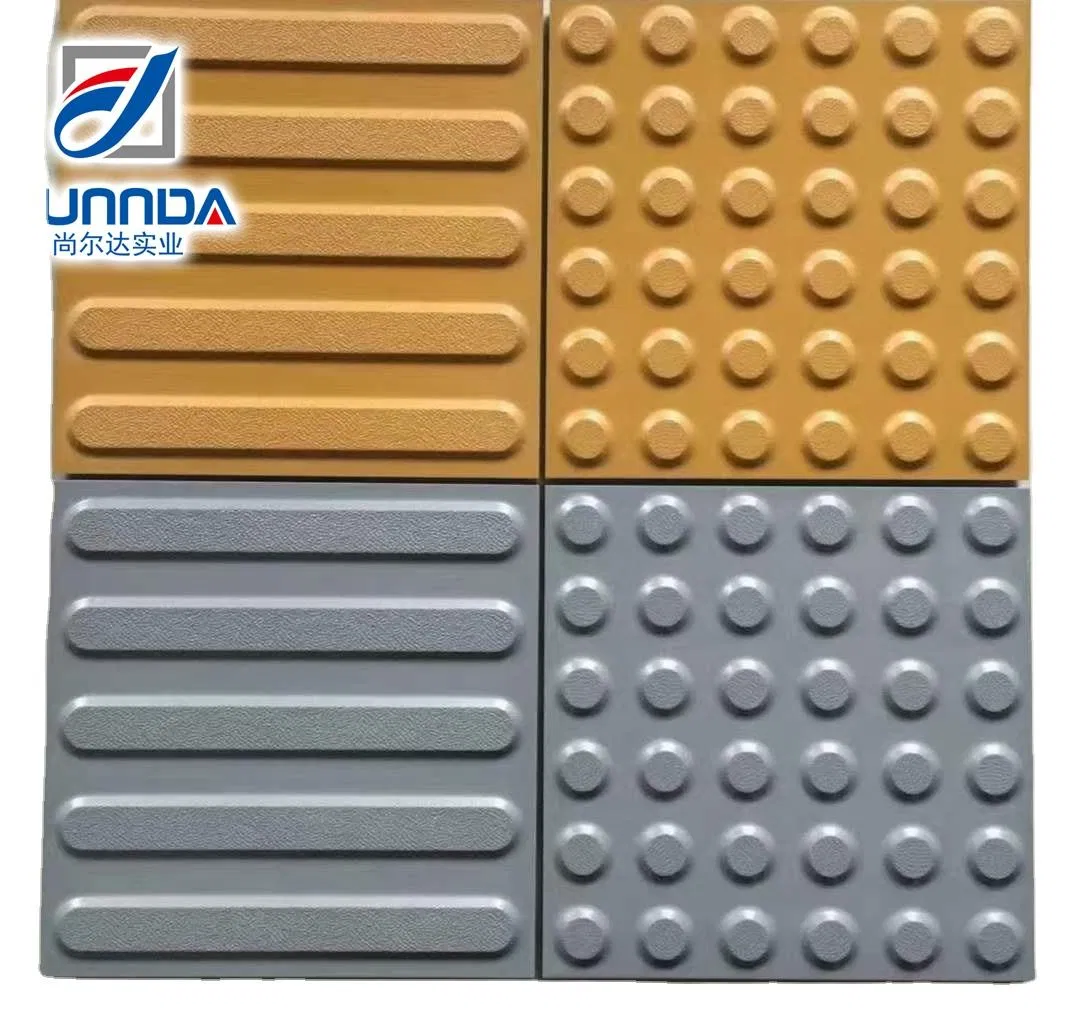 Non Slippery Full Body Rectified Edges Ceramic Porcelain Guide Tactile for Sidewalk Outside Floor for Blind People Exterior Outdoor Guide Porcelain Tiles