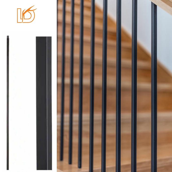 1/2" Solid Square Flat or Cut Angle Drilling Iron Balusters Staircase Railing
