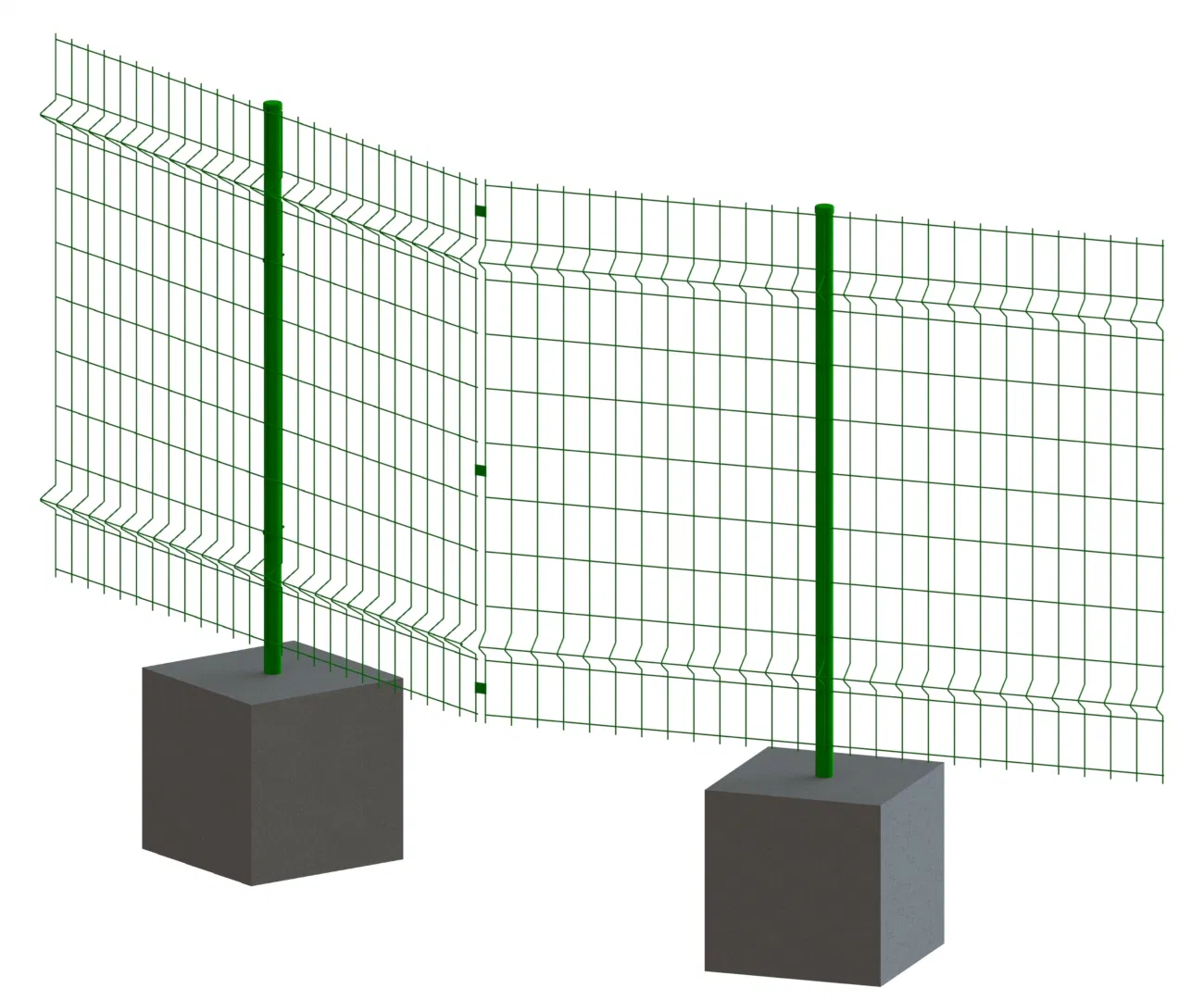 PVC Privacy Plastic Garden Fence Panels Green Color Temporary Fence