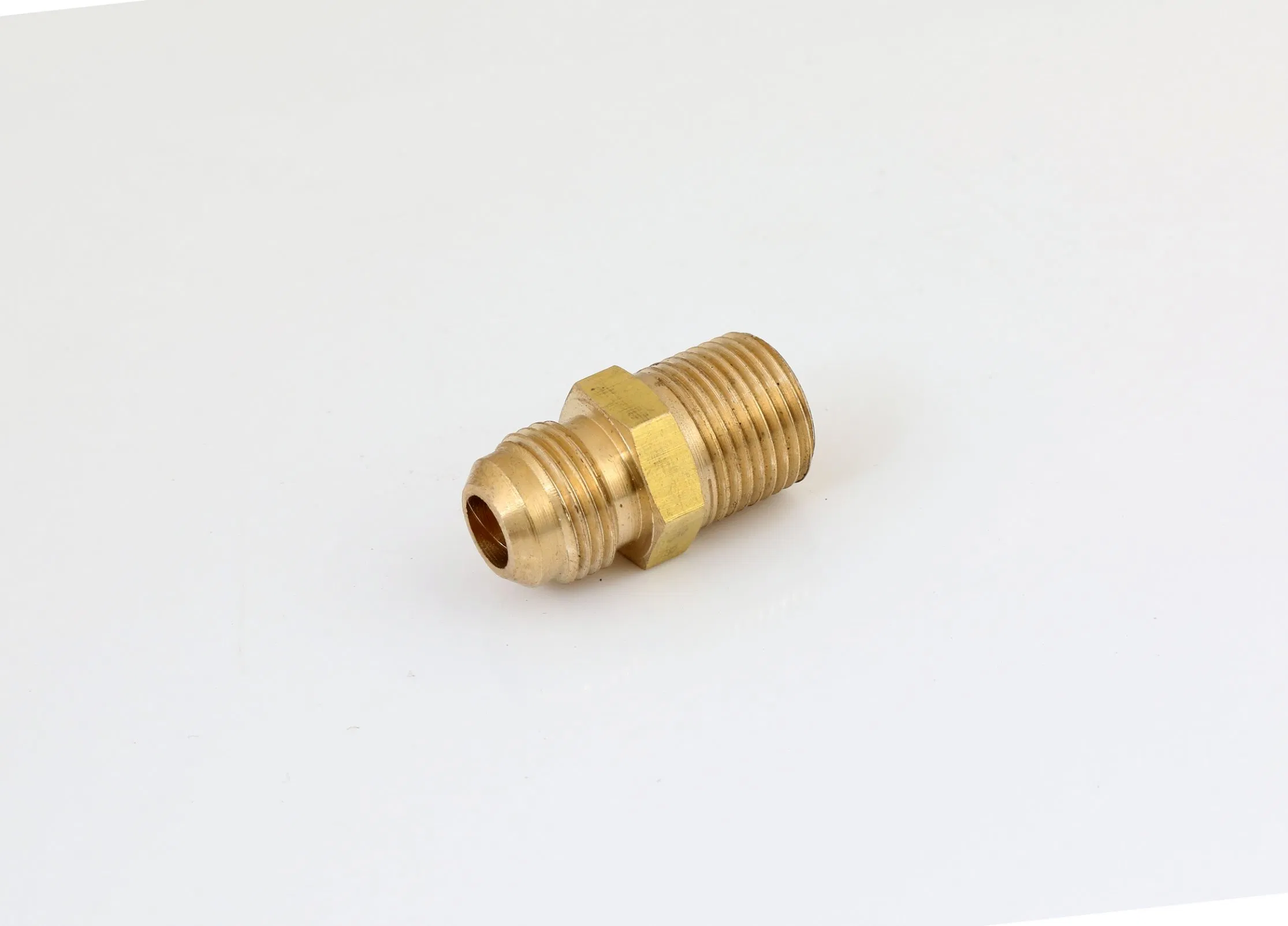 Male Thread Hexagonal Nipple 3/8" Flare Brass Fitting