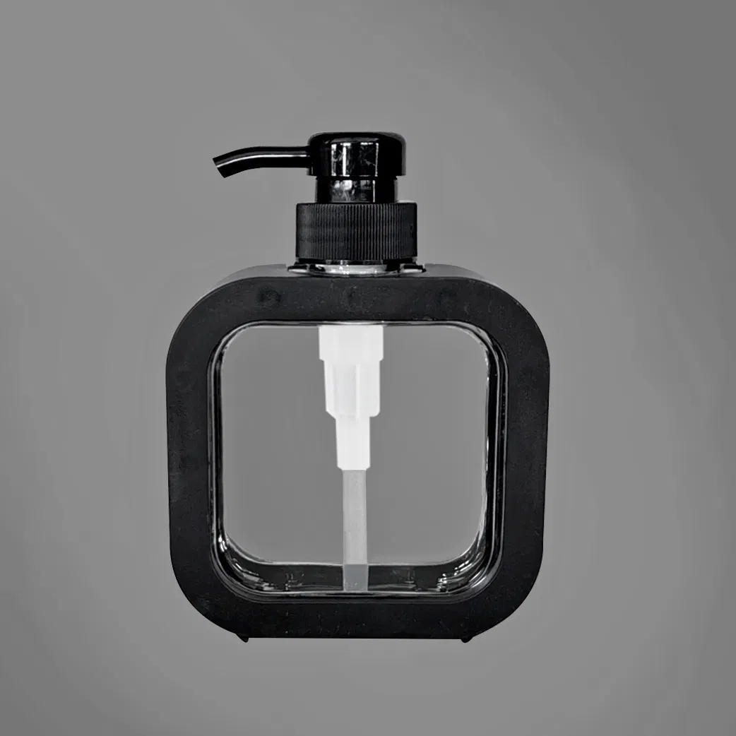 New Apple-Shaped Transparent Bottle, Bathroom Hand Soap Bottle, Plastic Pump Dispenser
