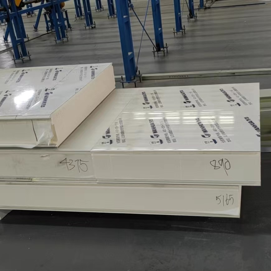 50mm 75mm 100mm 150mm Exterior Wall/ Interior Roof EPS PU PIR Rock Wool Sandwich Panels for Cleanroom Cold Room Polyurethane