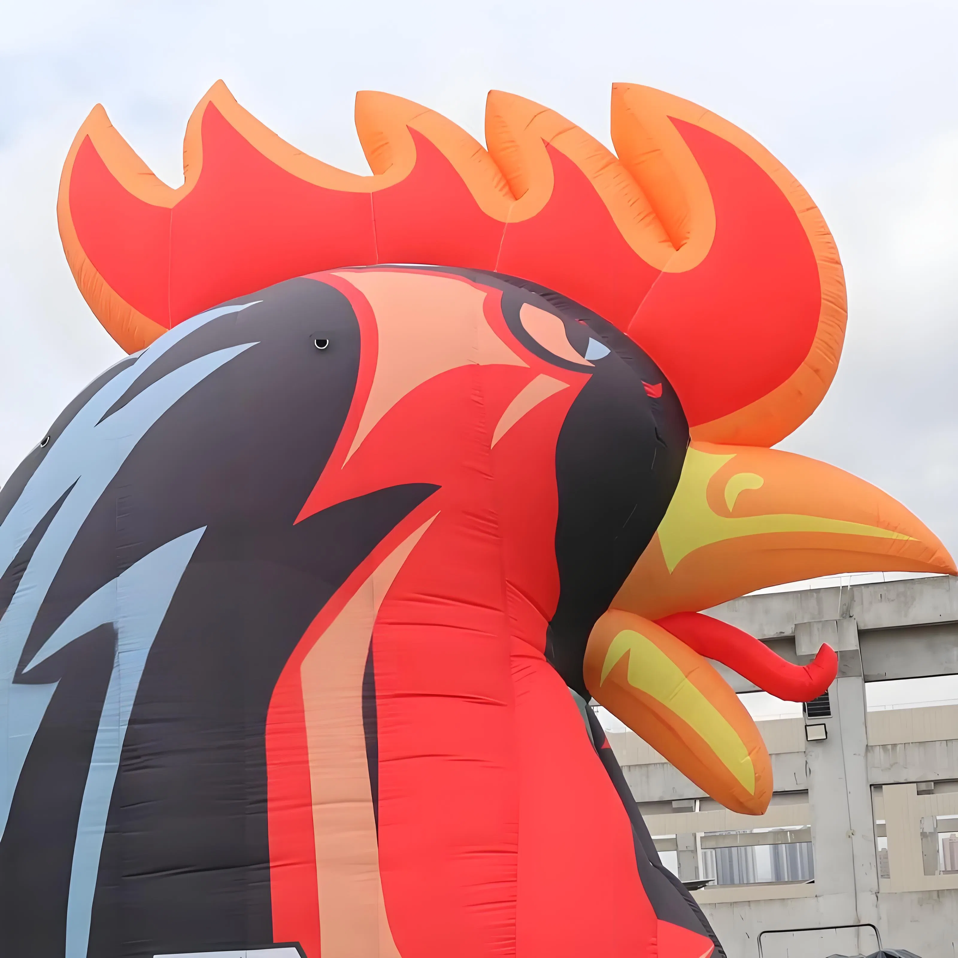 Boyi Custom Logo Printed School Sports Teams Inflatable Mascot Roosters Tunnel