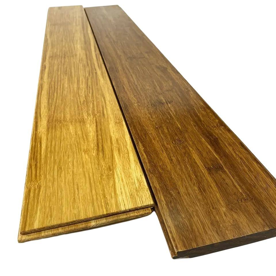Premium Quality Solid Bamboo Flooring Vertical Horizontal Carbonized Eco-Friendly Interior Floor Covering