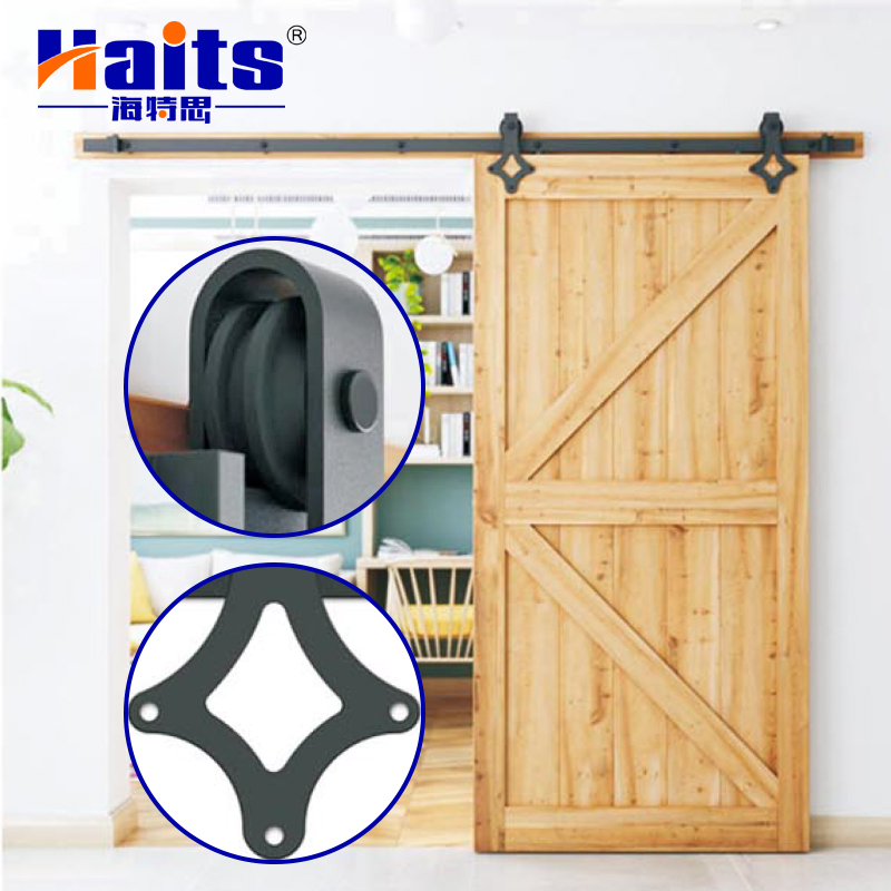Barn House Door Hardware Sliding Flat Barn Door Hardware Kit Set with Door Gu 1.8m Sliding Barn Door Hardware Kit