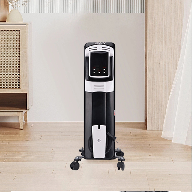 Compact 1500W Electric Oil-Filled Radiator Heater with Tip-Over Switch