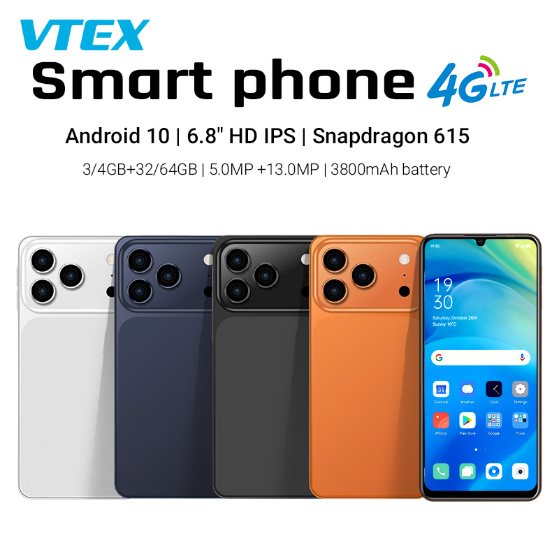 6.8 Inch PRO Max Smartphone Android High Performance Low Price 4G LTE Mobile Phones