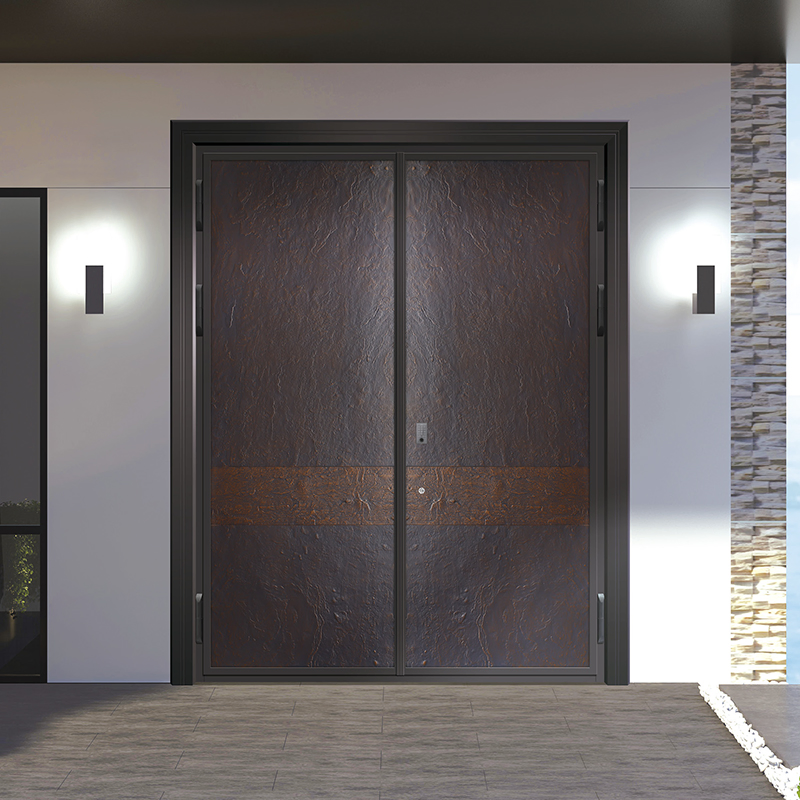 Premium Fireproof Wooden Entrance Doors for Energy Efficiency