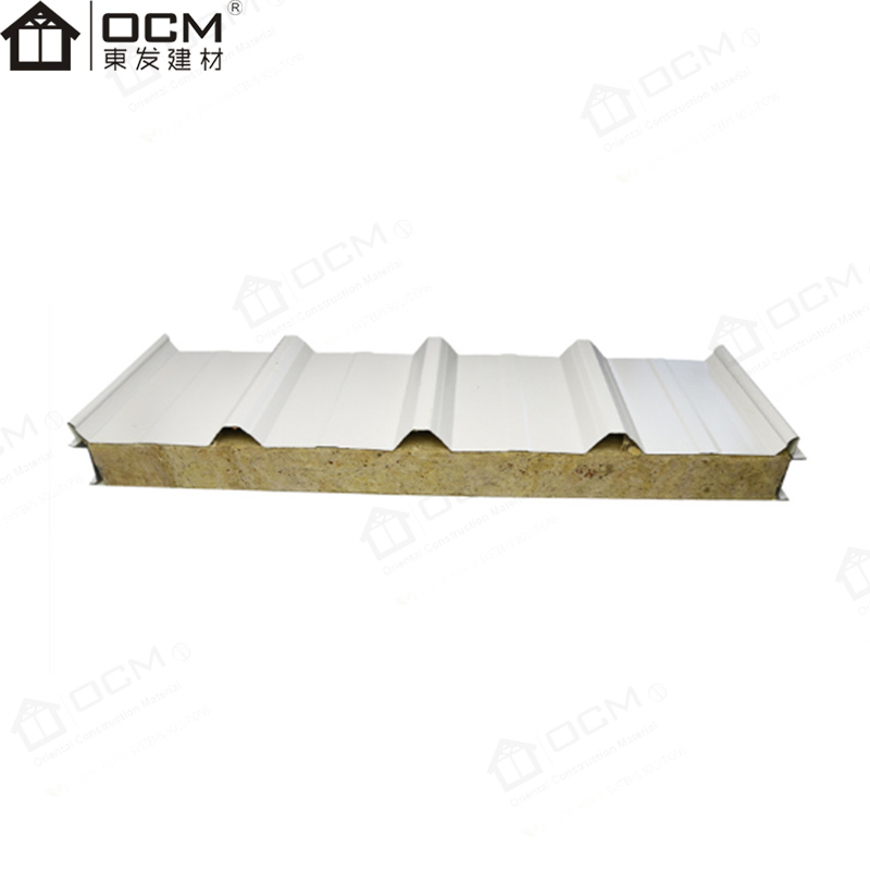 Metal Hard Exterior Polyurethane Foam Glasswool Wall Sandwich Panel Prefabricated Houses/Cold Room/Warehouse/Shed/Garage/Caravan