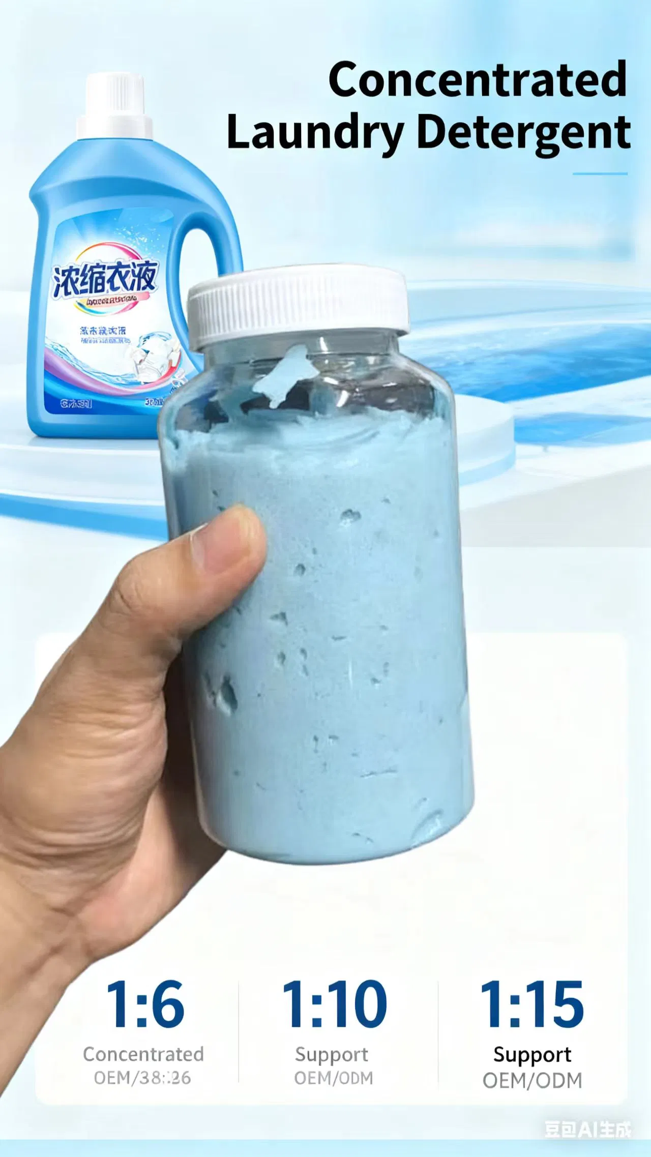 Concentrated Laundry Detergent Concentrated Laundry Liquid 1: 8 Factory Bulk Fragrant
