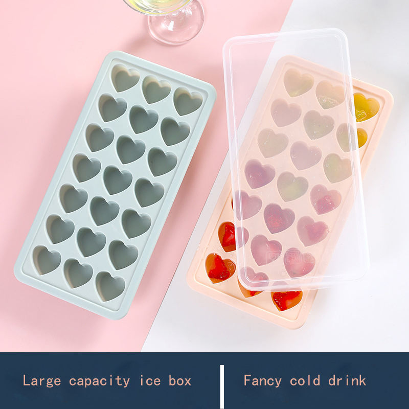 Professional Customized Reusable Square Ice Tray, Suitable for Ice Cream Tools, Durable and Flexible Silicone Ice Tray for Ice Making Machines