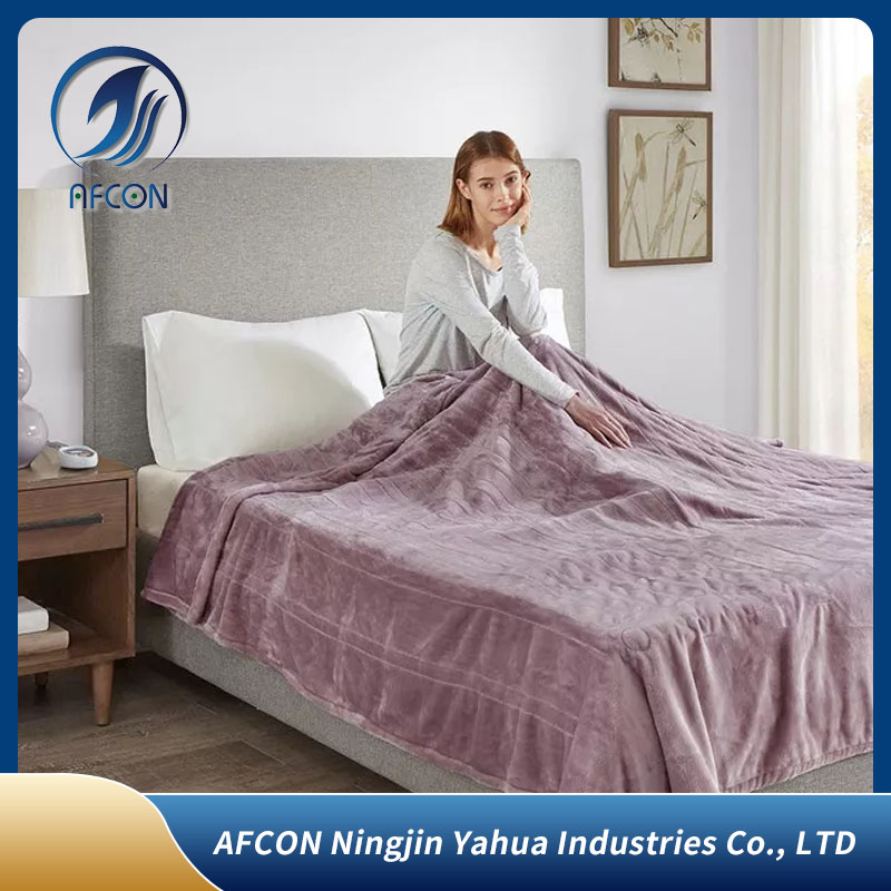 Электрическое одеяло с подогревом, бархат, 6 режимов