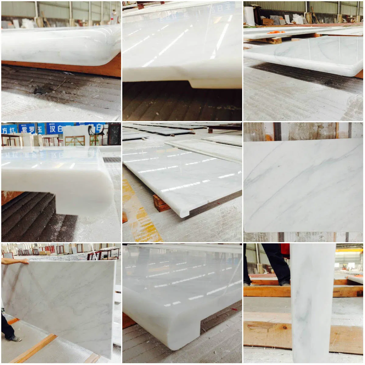 Мраморная плитка Oriental White для метро