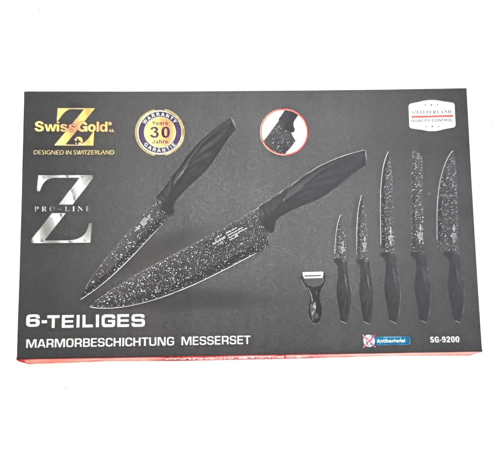 Набор кухонных ножей из нержавеющей стали, 6 предметов