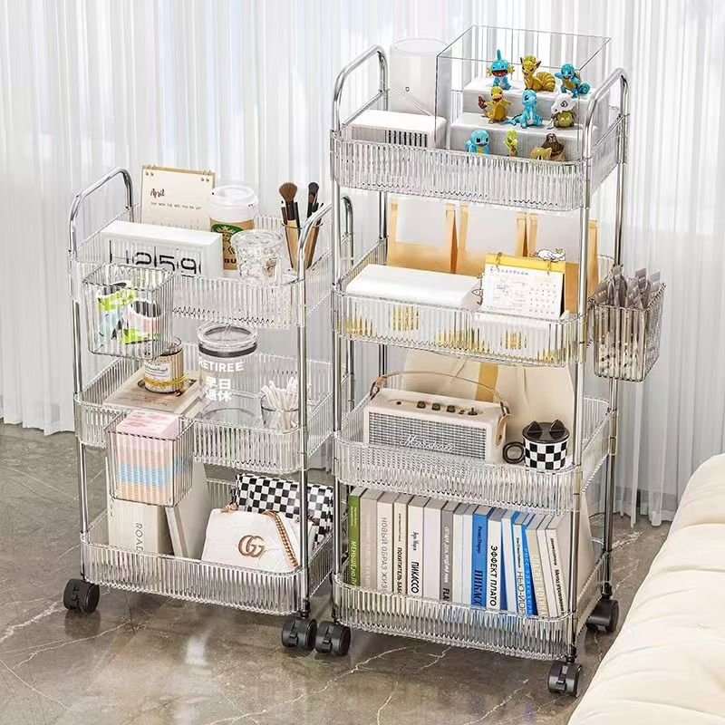 Luxury Elegant Mobile Bathroom Storage Trolley Cart for Toiletries and Cosmetics