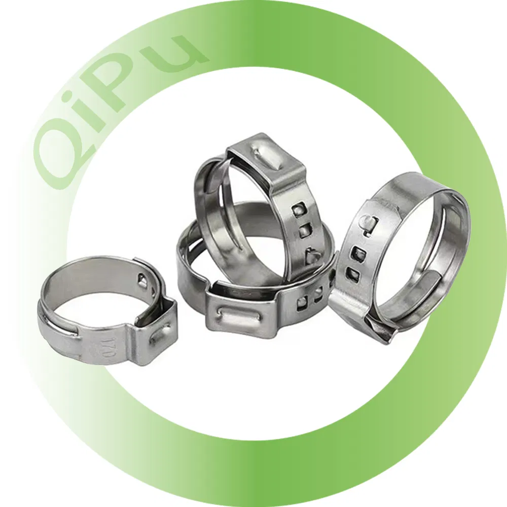 Factory Thin Thickness Stainless Steel Single Ear Hose Fastener Clamps Pex Pipe One Ear Hose Pinch Clamp