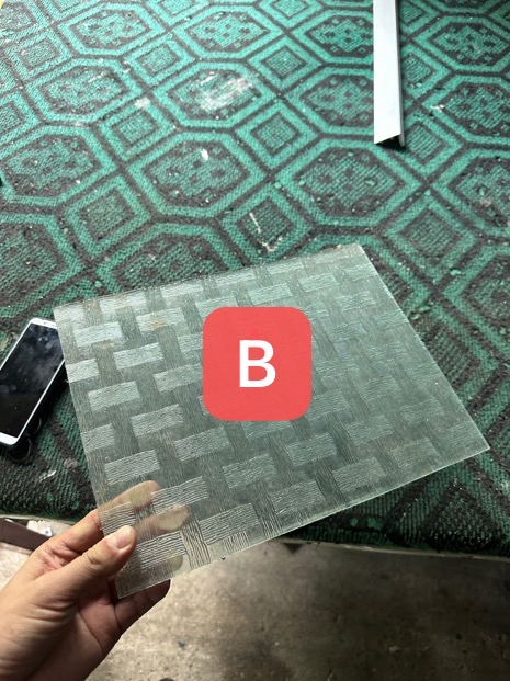 3mm-8mm Clear/Bronze/Grey Figured Architectural Nashiji Moru Pattern Flat Design Glass