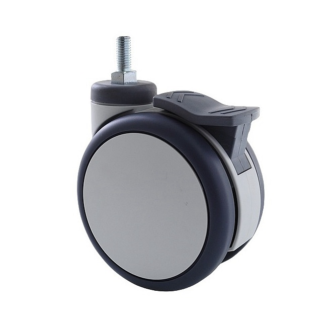 T Series All Brake Twin Wheel Caster for Medicine Cabinet, Nursing Car, Therapeutic Apparatus and Equipment, Analytical Instruments and Analysis Monitor