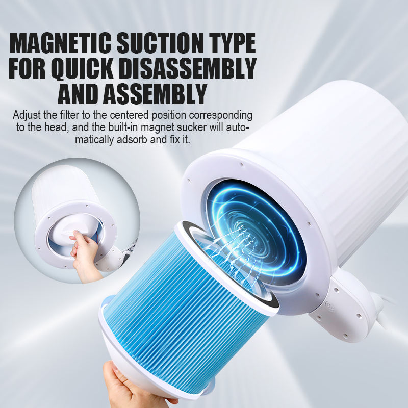 2029 Overhead Pedicure Manicure Nail Vacuum Cleaner Dust Collector with Light