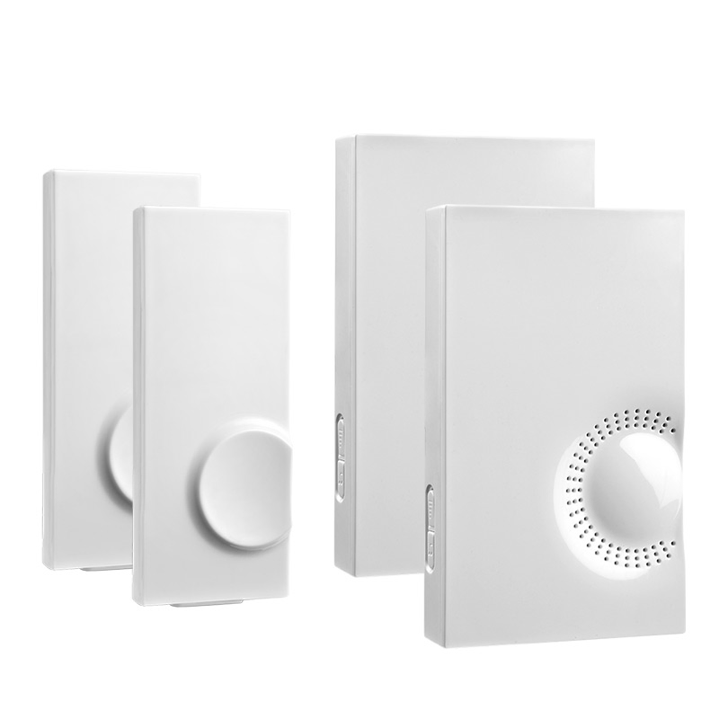 White Touch Button 200m Long Range Wireless Doorbell