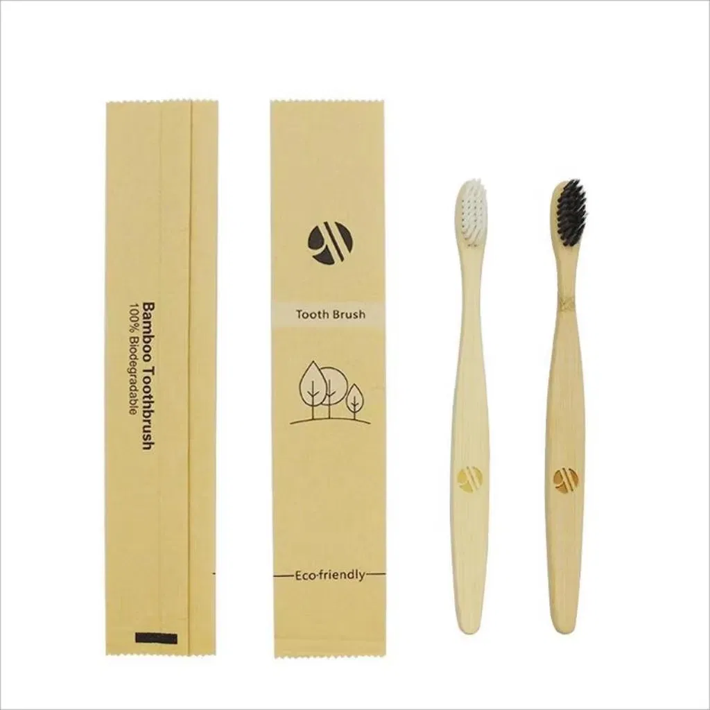 OEM Eco-Friendly Nylon Soft Bristle Bamboo Toothbrush Biodegradable