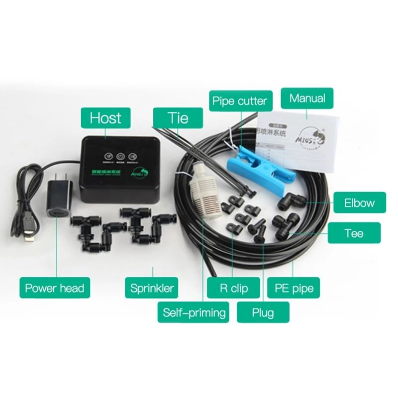 Automatic Intelligent Mist System Spraying Device Plant Humidifier Timer with LCD Screen