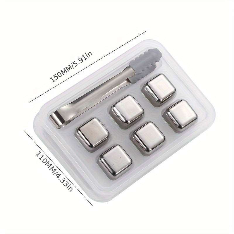 Promotional Satisfaction Guarantee 304 Stainless Steel Quick-Frozen 1set Recyclable Ice Cubes