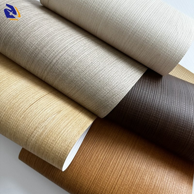 Wooden Texture Film Embossed Decorative PVC Film for Furniture WPC Door