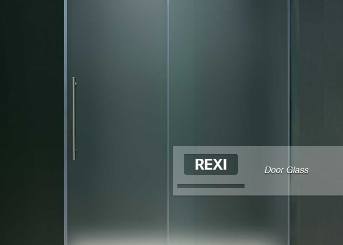 8mm 10mm 12mm Frosted Acid etched Toughened Glass Door