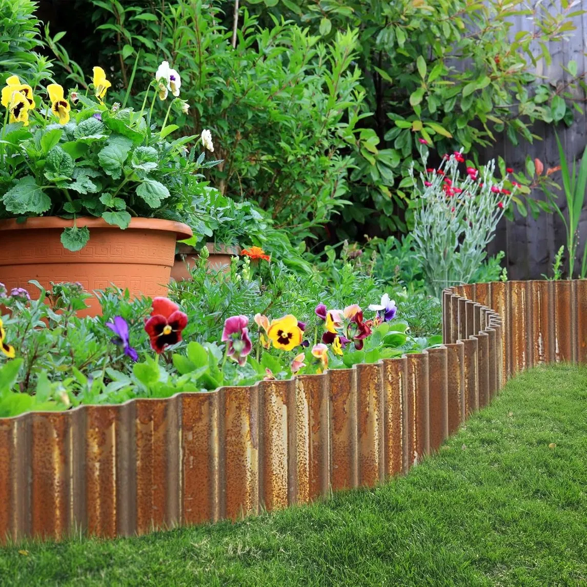 Metal Garden Border / Corten Steel Landscape Lawn Edging