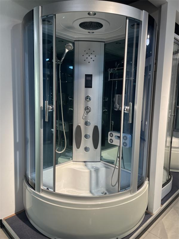 Glass Shower Box with ABS Tray and Computerized Control Panel LED Lamp