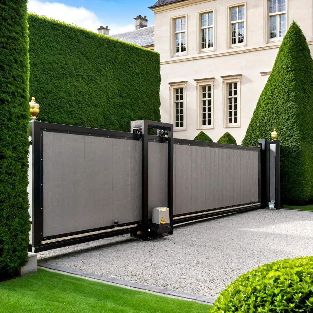 32ftx5.5FT 1000W Electric Two Way Cantilever Sliding Gate Metal Gate Garden Doors