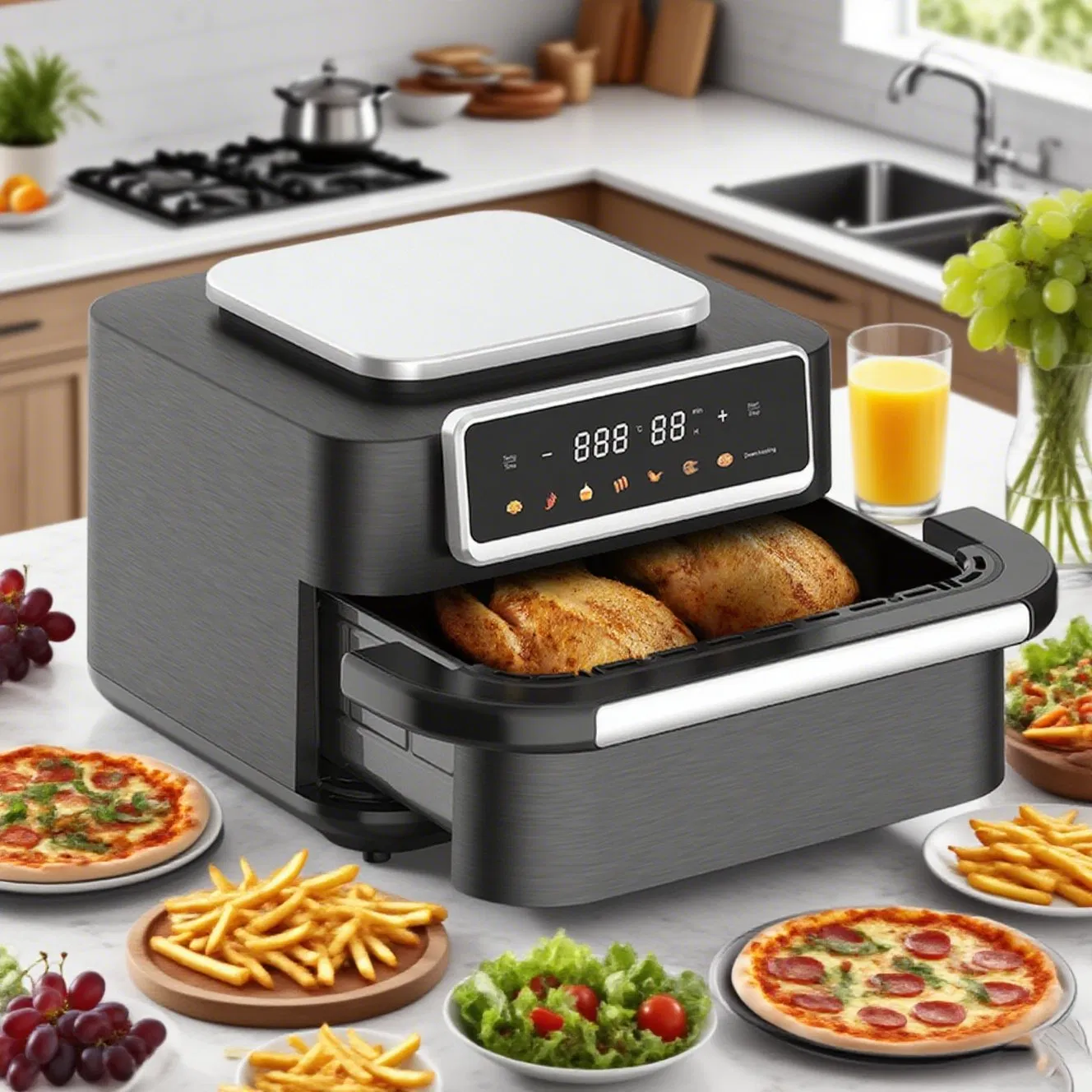 Ultimate 9.5L Digital Air Fryer with Smart Cooking Technology