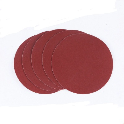 White Hook and Loop Aluminum Oxide Sand Paper Disc