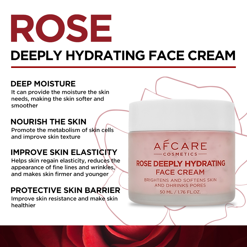 Private Label Beauty Products Skin Care Shrink Pores Rose Moisturizing Face Cream