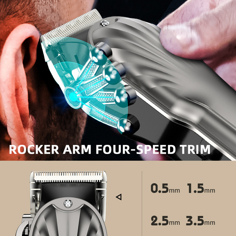 Vintage Electric Rechargeable Cordless Replacement Battery Men Body Metal LCD Hair Clipper