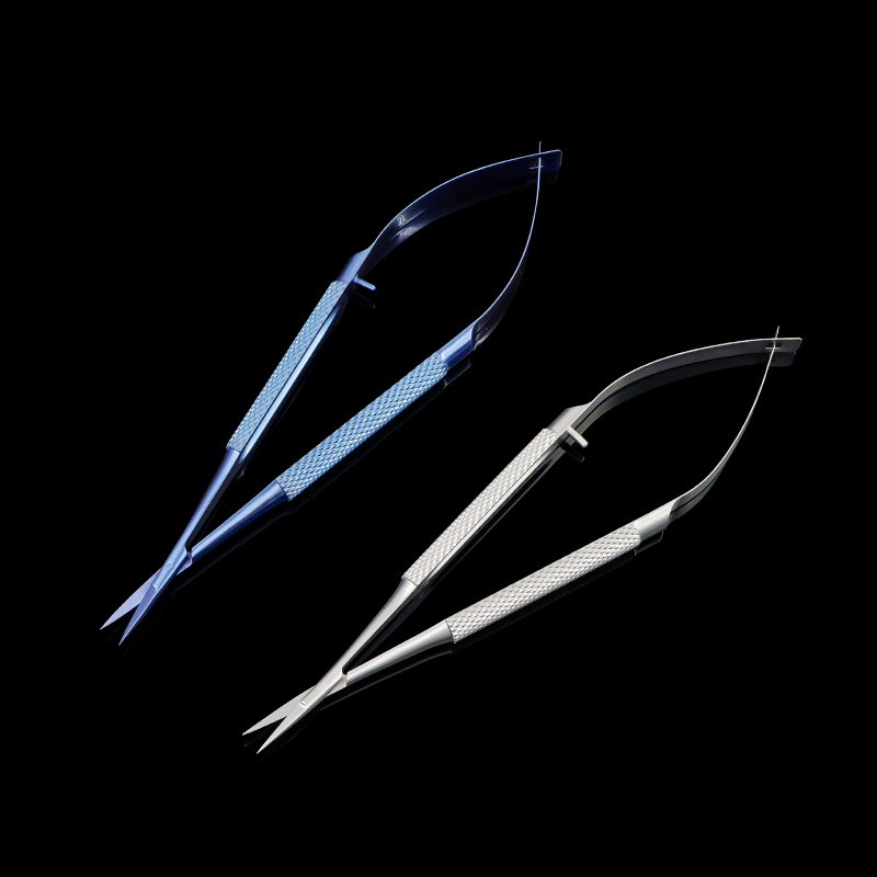 12cm Chinese Stainless Steel Corneal Scissors Smooth Cutting Edge