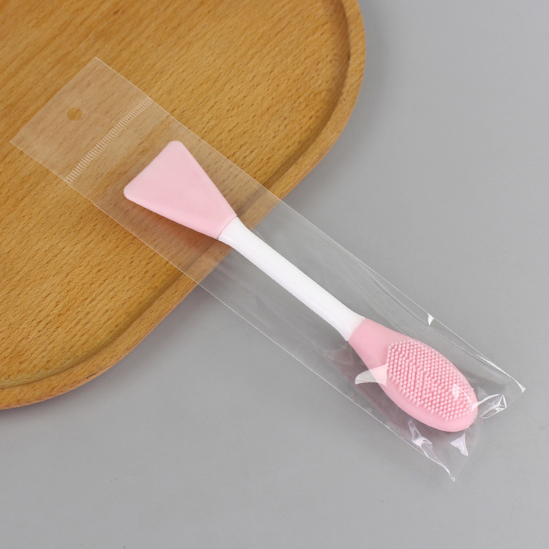Hot Selling Makeup Dual-Headed Silicone Beauty Tool Shovel-Shaped Mask Brush Clay Mask Applicator Facial Cleansing Brush & Mask Mixing Brush
