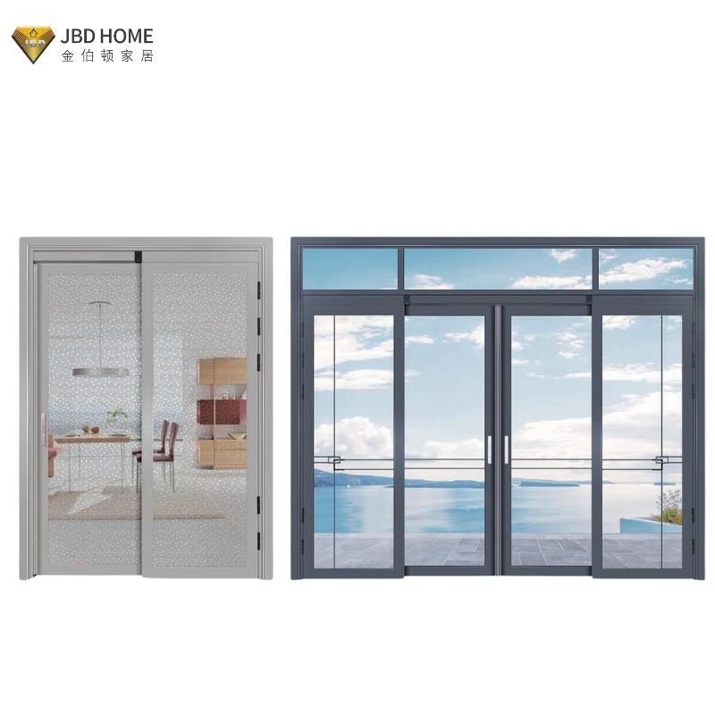 Balcony Indoor Folding Pd Sliding Swing Double Glass Bathroom Aluminum PT Door