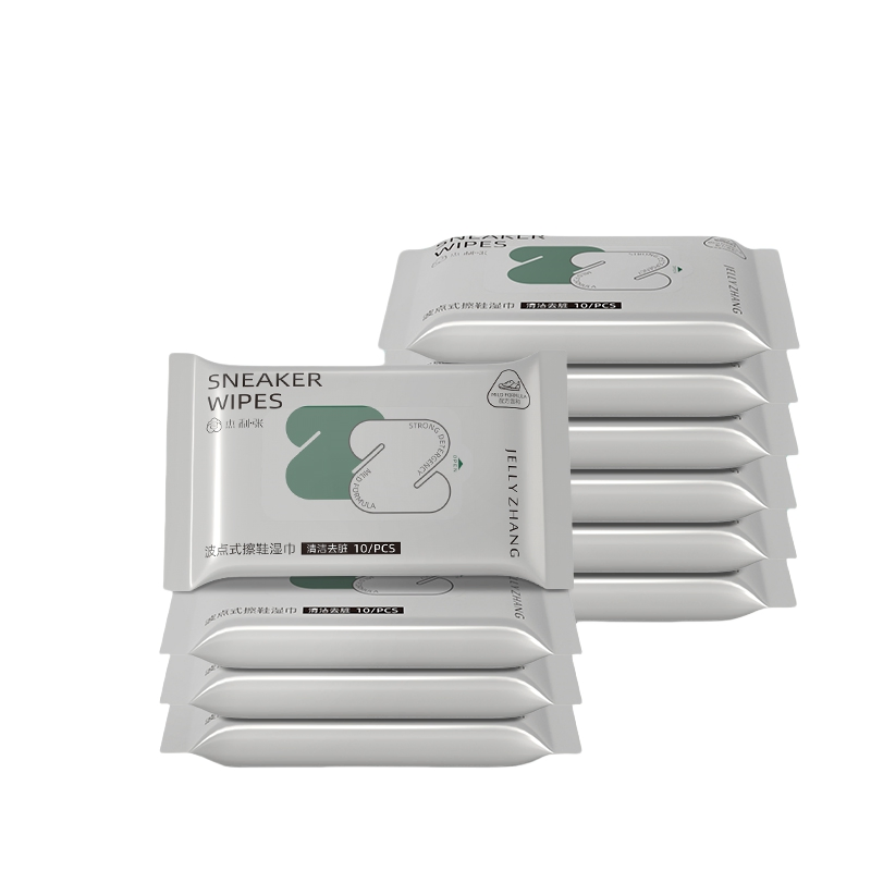 Disposable individually packaged sneakers quick cleaning wipes