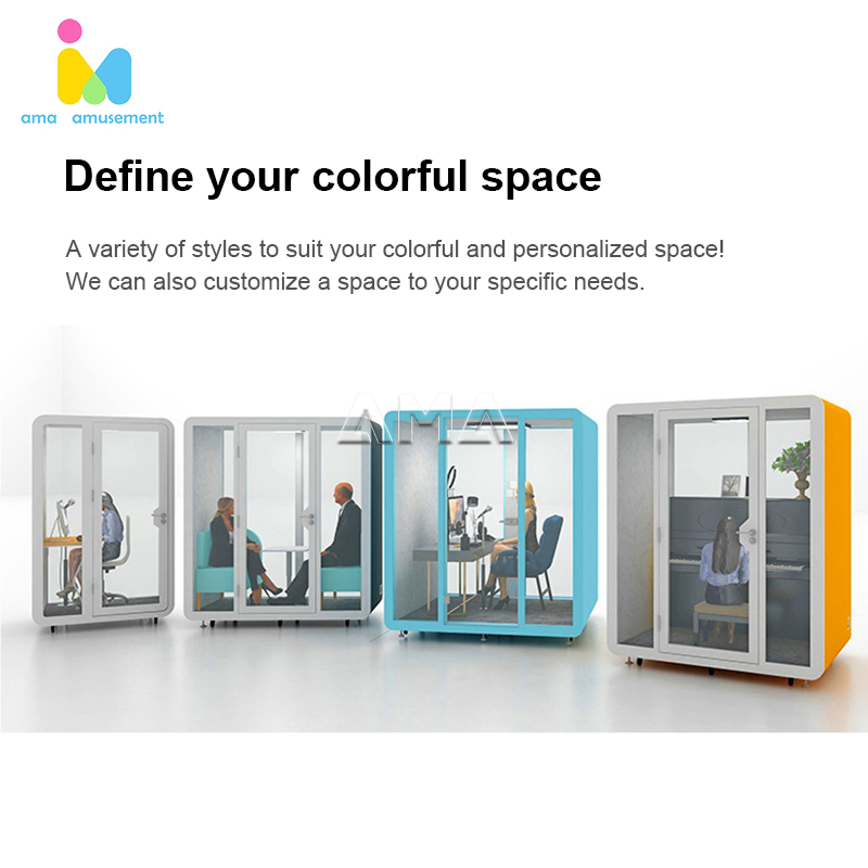 Factory OEM Quality Office Meeting Phone Booth Acoustic Pod with 40db Sound Insulation Steel Frame for Office Building Use