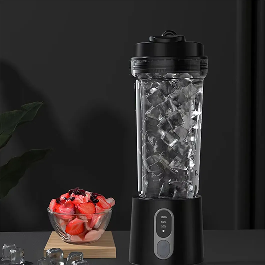 Customized Logo Electric Juicer Blender Portable Multi-Function Juicer Blender with 4 Stainless Steel Blade Leaf Proof Lid