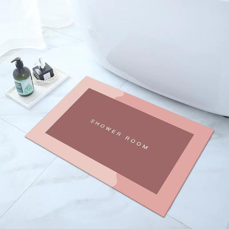 Light Luxury Bathroom Bath Mat, Diatom Mud Water Absorbent Mat, Non-Slip Bathroom Foot Mat